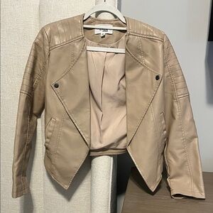 Jack by BB Dakota Beige Leather Jacket